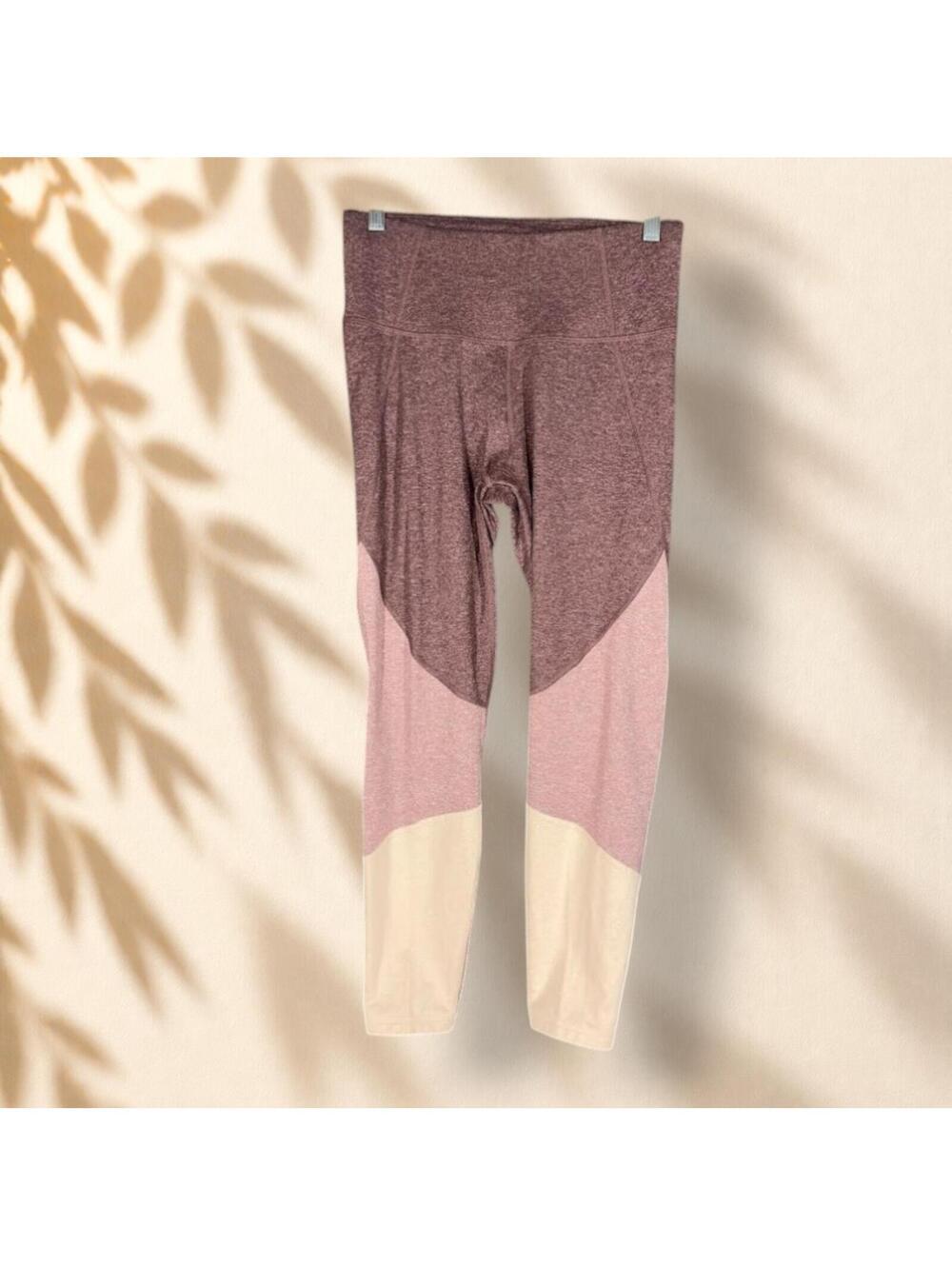 Old Navy Activewear Leggings Women M Medium Purple Colorblock Capri Athletic